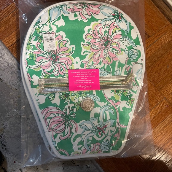 NWT Lilly Pulitzer Tennis Racket Cover Spearmint Blossom Views Paddle cover - Picture 8 of 8